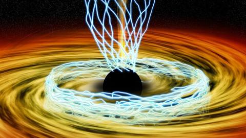 Black hole cartoon